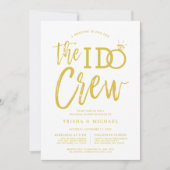 Invitation L'équipage I Do | Dîner de répétition Gold+White I (Devant)
