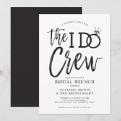 Invitation L'équipe I Do | Fête de brunch de mariage (Devant / Derrière)