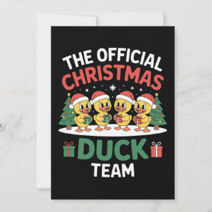 Invitation L'équipe officielle de canards de Noël Casquette d