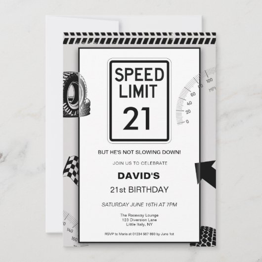 Invitation Les 21 ans de Speed Limit Man (Devant)