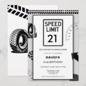 Invitation Les 21 ans de Speed Limit Man (Devant / Derrière)