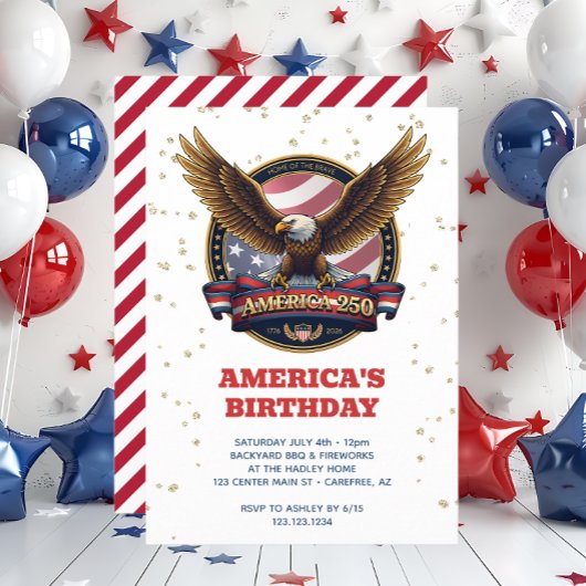 Invitation Les 250 ans de l'Amérique
