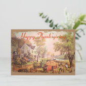 Invitation Les Agriculteurs récoltent l'invitation de Thanksg (Debout devant)