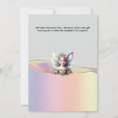 Invitation Les ailes brillantes de la fée de Melanin enchante (Dos)