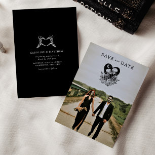 Invitation Les amants jusqu'à la mort Squelettes et roses Mar