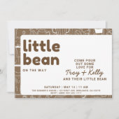 Invitation Les amateurs de café Petite Baby shower de haricot (Devant)
