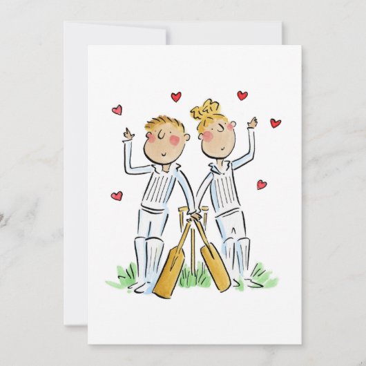 Invitation Les amateurs de cricket (Devant)
