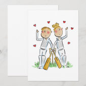 Invitation Les amateurs de cricket (Devant / Derrière)