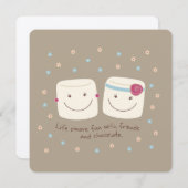 Invitation Les amis de Marshmallow et l'invitation au chocola (Devant / Derrière)