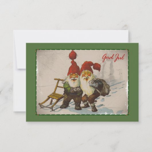 Invitation Les amis Gnome à Noël (Devant)