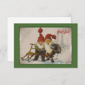 Invitation Les amis Gnome à Noël (Devant / Derrière)