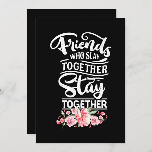 Invitation Les amis qui restent ensemble (Devant / Derrière)