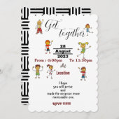 Invitation Les amis se rassemblent (Devant / Derrière)