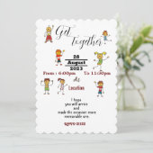 Invitation Les amis se rassemblent (Debout devant)