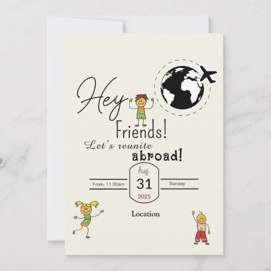 Invitation Les amis se rassemblent (Devant)