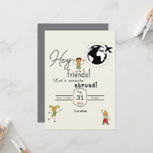 Invitation Les amis se rassemblent