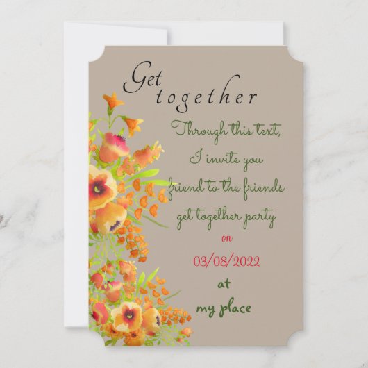 Invitation Les amis se rassemblent (Devant)