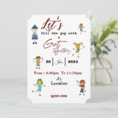 Invitation Les amis se rassemblent (Debout devant)