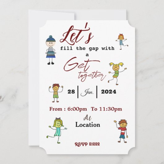 Invitation Les amis se rassemblent (Devant)