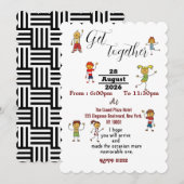 Invitation Les amis se rassemblent (Devant / Derrière)
