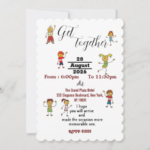 Invitation Les amis se rassemblent