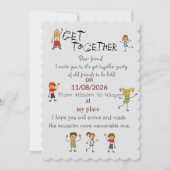 Invitation Les amis se rassemblent (Devant)