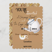 Invitation Les amis se rassemblent pour le thé (Devant / Derrière)