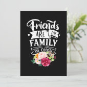 Invitation Les amis sont la famille que l'on choisit (Debout devant)