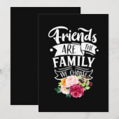 Invitation Les amis sont la famille que l'on choisit (Devant / Derrière)
