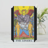 Invitation Les amoureux Tarot Card Tarots Lire l'invitation (Debout devant)
