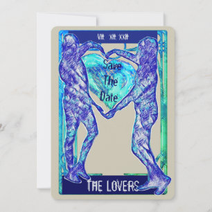 Invitation Les Amoureux Tarot : Sauvegarder la date