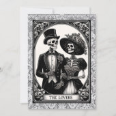 Invitation Les amoureux Tarot Victorian Lace Mariage gothique (Devant)