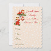 Invitation Les anges décorant l'arbre de Noël (Dos)