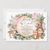 Invitation Les animaux de bois de la douce Baby shower par co (Devant)