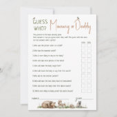 Invitation Les Animaux De Bois Devinent Qui Maman Ou Papa Car (Devant)