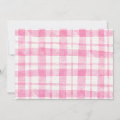 Invitation Les animaux de ferme roses anniversaire photo (Dos)