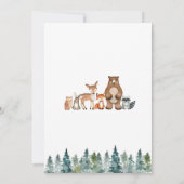 Invitation Les animaux de la forêt d'hiver Baby shower des bo (Dos)