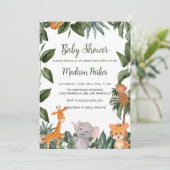 Invitation Les animaux de la jungle (Debout devant)