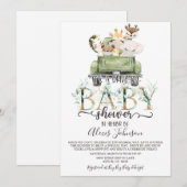 Invitation Les Animaux De La Jungle Conduits Par Le Baby show (Devant / Derrière)