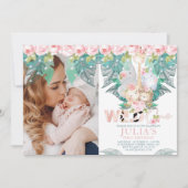 Invitation Les animaux de la jungle photo d'anniversaire (Devant)