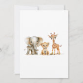 Invitation Les animaux de la jungle sauvage (Dos)