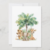 Invitation Les animaux de la jungle sauvage (Dos)