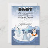 Invitation Les animaux de l'Arctique Baby shower d'hiver Wond (Devant)