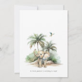 Invitation Les animaux de Safari de la Jungle | C'Est Un Garç (Dos)