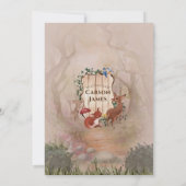 Invitation Les animaux des bois Automne Baby shower forestier (Dos)