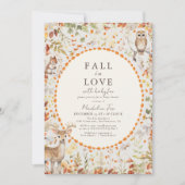 Invitation Les animaux des bois Baby shower de la forêt des c (Devant)