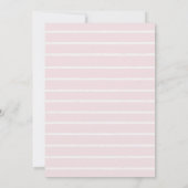 Invitation Les animaux des bois Baby shower rose (Dos)