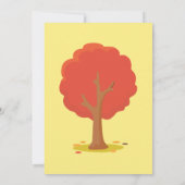 Invitation Les animaux des bois tombent Baby shower à thème (Dos)