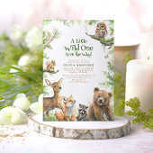Invitation Les animaux des bois Un Baby shower sauvage mignon