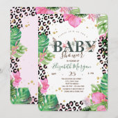 Invitation Les animaux tropicaux de la jungle Feuille (Devant / Derrière)